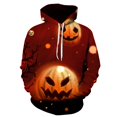 thumbnail image 1 of Sudadera con capucha de cabeza de calabaza para hombre, suéter de invierno para interiores y exteriores, con estampado Digital 3D de moda, talla grande, para Halloween, 1 of 4