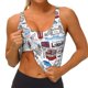 thumbnail image 3 of Balery London Landmark2 Sujetadores deportivos con espalda cruzada para mujer, acolchados, sin costuras, de alto impacto, ideales para yoga, gimnasio, entrenamiento y fitness.-Small, 3 of 8