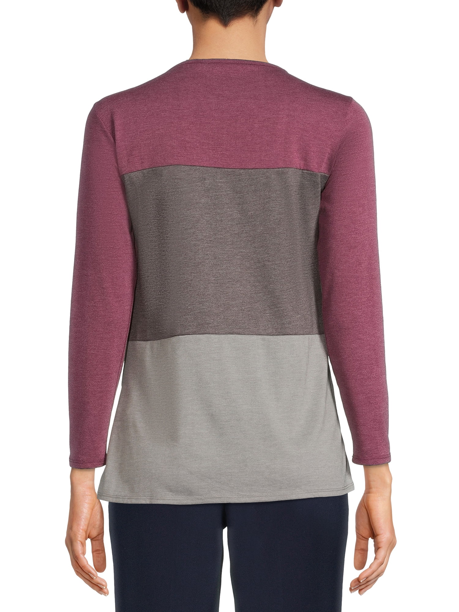 Nine.Eight Women’s Twist Knot Pullover Top with Long Sleeves