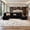 Black(Plush Corduroy Fabric), variant on Ovios 130" Modular Sectional Sofa U Shaped Couch with Ottoman 6-Seater Extra Deep Seat Convertible Cloud Couches for Living Room, Black