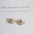 thumbnail image 3 of 2 Pairs Unisex Hollow Flower Pattern Shiny Rhinestone Alloy Earring Modern Girls Ear Studs Set, 3 of 7