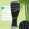 thumbnail image 4 of Bamboo Viscose Compression Socks for Women Men Wide Calf, AMITOFO 15-20 mmHg Plus Size Knee-High Compression Socks, 3-Pack for Nurses, Pregnancy, Travel, Running, and Everyday Wear, 4 of 6