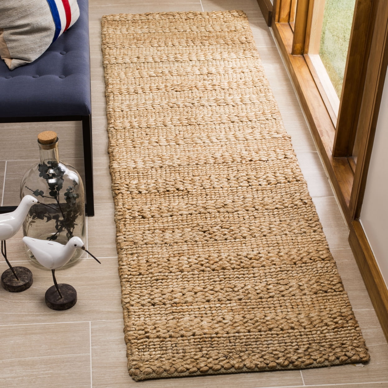 SAFAVIEH Natural Fiber Henrika Braided Area Rug, Natural, 4' x 4' Round