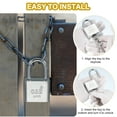 thumbnail image 5 of Keyed Padlock 40mm (1-9/16") Keyed Different Lock Stainless Steel Pin Tumbler PadLock Long Shackle with Key 2Pcs, 5 of 7