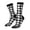 3 Black, variant on Black Tartan Plaid Print Adult Socks for Men & Women,Calf Socks, Ankle Socks,Boots Socks,Breathable Casual Sock,Unisex Crew Socks