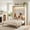 White, variant on ZAFLY Murphy Bed Queen with LED Lights, Foldable Wall Bed Frame with Gas Struts, Space-Saving Hidden Cabinet for Bedroom/Office - Black