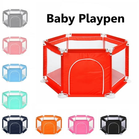 6 Sides Baby Playpen Playinghouse Newborn Baby Fence Kids Play Center Yard With Safety Gate For Children Baby Kids Pool (Without