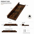 thumbnail image 3 of KAIWIN Floating Shelves for Wall, 15.7In Brown Wall Shelves for Decor Storage Set of 6, Wall Mounted Wood Shelves for Bedroom, Living Room, Bathroom, Kitchen, 3 of 5