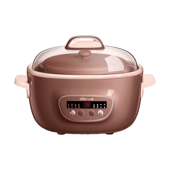 BEAR purple electric stew pot, water-proof stew pot , Full-automatic Slow Cooker, Ceramic Inner Pot, 2.5L DDZ-C25R7