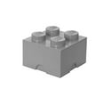 thumbnail image 1 of LEGO Brick 4 Knobs Stackable Storage Box, Medium Stone Grey, 5.7 Litre, 1 of 3