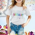 thumbnail image 2 of Boys T Shirts Kids Toddler Girl Summer Short Sleeve Birthday Tee Crewneck Casual Basic T Shirt Girls T Shirts White 10 Years-11 Years, 2 of 4