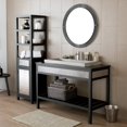 thumbnail image 3 of Native Trails Asana Black Round Wrought Iron Mirror, 3 of 5