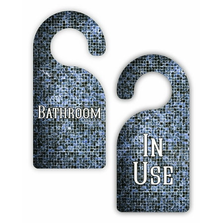 bathroom in use room door sign hanger double sided hard