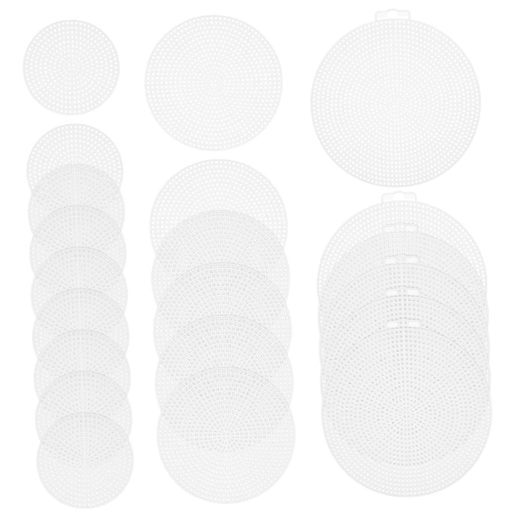 4 Pieces Mesh Plastic Canvas Kits Cross Stitch Rug