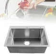 thumbnail image 1 of Kitchen Sink, Top Mount Rubber Noise Reduction Pad Kitchen Single Bowl Basin  for Restaurant, 1 of 7