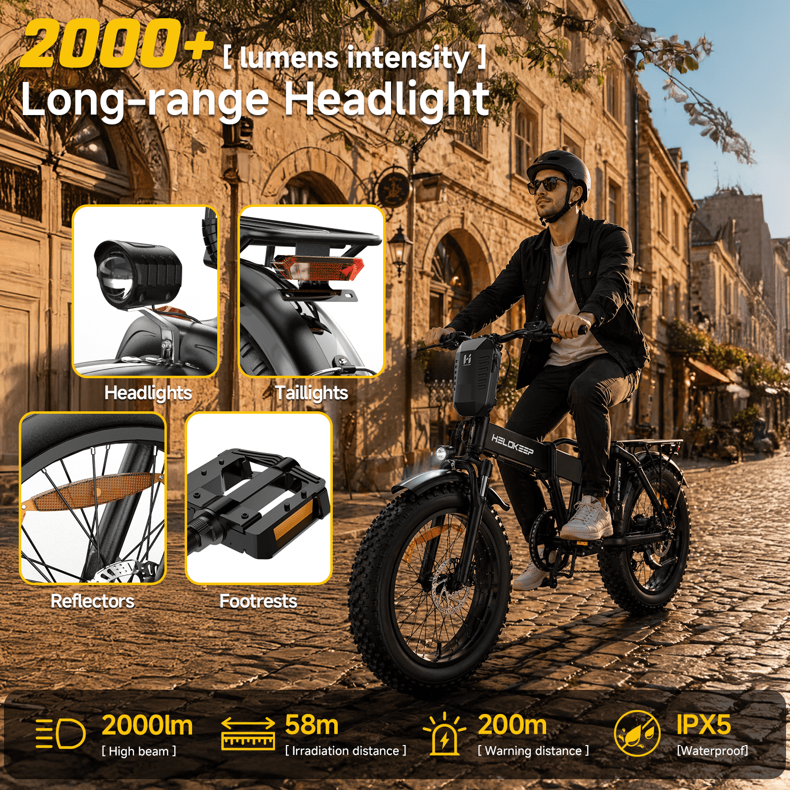 Folding Electric Mountain Bike for Adults, 750W/1500W Peak Motor, 48V 25Ah UL2849 Battery, 20"×4.0 Fat Tire, 7-Speed Off-Road E-Bike