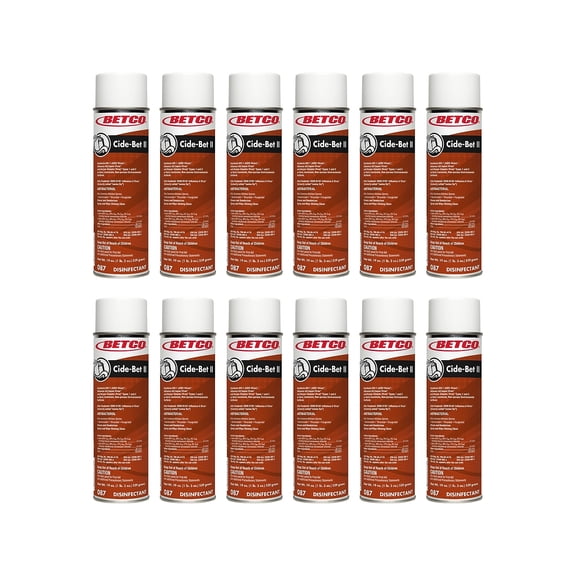 Betco Cide-Bet II Aerosol Disinfectant Spray, Floral Scent, 19 oz Aerosol Spray, 12/Carton -BET0872300