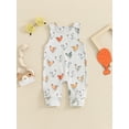 thumbnail image 2 of CIYCuIT Baby Girls Boys Summer Jumpsuit 3M 6M 12M 18M Infant Cute Chicken Print Sleeveless Tank Top Rompers Newborn Casual One Piece Bodysuit for Daily Vacation, 2 of 8