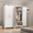 White-71''H-Arc, variant on SteeLoong 71" Steel Wardrobe Cabinet, Metal Closet with Hanging Rod & Adjustable Shelves, Heavy Duty Storage Locker for Bedroom Office Garage