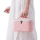 thumbnail image 4 of Makeup Bag Cosmetic Bag for Women,Portable Travel Bag Large Travel Toiletry Bag Beauty Zipper Organizer for Girls,PU Leather Washable Waterproof(Pink), 4 of 4