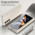 thumbnail image 7 of Compatible with Samsung Galaxy Z Fold 3 5G Case with Hinge Protection & Glass Screen Protector, Full Body Shockproof Wireless Charging Cover Phone Case for Samsung Galaxy Z Fold 3, White, 7 of 7