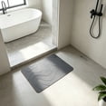 thumbnail image 6 of BSMAT Stone Bath Mat Diatomaceous Earth Shower Mat, 24"x16" Extra Thick Ultra Soft Bath Mat, Non-Slip Super Absorbent Diatomite Stone Mats for Bathroom Floor, Quick-Drying Easy to Clean(Dark Gray), 6 of 6