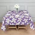 thumbnail image 3 of Purple Daisy Flower White Blooms Pattern Square Tablecloth,Waterproof Square Table Cover,Wipeable Spillproof Washable Table Cover for Home Kitchen Party Decor 42"X42"(107x107cm), 3 of 6
