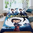 thumbnail image 2 of Coraline Conjunto de sábanas temático, trío de piezas, cómodo y amigable con la piel, diseño único, regalo de decoración para el hogar para familiares, amigos y fans,140cm *210cm, 2 of 6