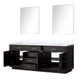 thumbnail image 6 of Abbey 84 in W Black Oak Double Vanity, White Quartz Top and 36 in Mirrors, 6 of 6