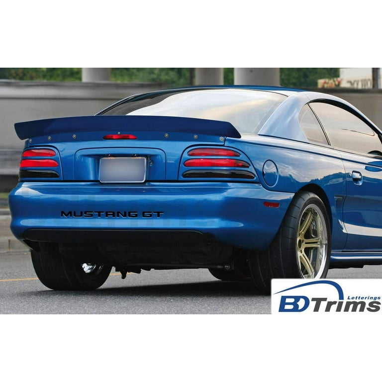 BDTrims | Bumper Plastic Letters Inserts fits 1994-1998 Mustang GT Models  (Glossy Black)