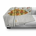 thumbnail image 3 of Geometric Soft Flannel Fleece Throw Blanket, Colored Triangles Like Raindrops Absract and Fashion Mosaic Umbrella Art Print, Cozy Plush for Indoor and Outdoor Use, 50" x 60", Multicolor, by Ambesonne, 3 of 6
