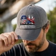 thumbnail image 2 of JULMCOMO 9/11 25th Anniversary Washed Cotton Baseball Cap We Will Never Forget Remember Patriotic Hat American Flag 2001‑2026 Hat for Men Women Gray, 2 of 7