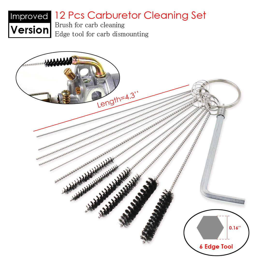 12PCS//SET Tools Carburetor Screwdriver Set Adjustment Brush Tool Kit