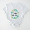 thumbnail image 1 of UPPADA Easter Femmes Oeufs Imprimé T-Shirts Heureux Easter Graphique Bunny Lapin Mignon T-Shirts Manches Courtes Décontracté Col Rond T-Shirts Été Basique Coupe Régulière Chemises Blanc,m, 1 of 5