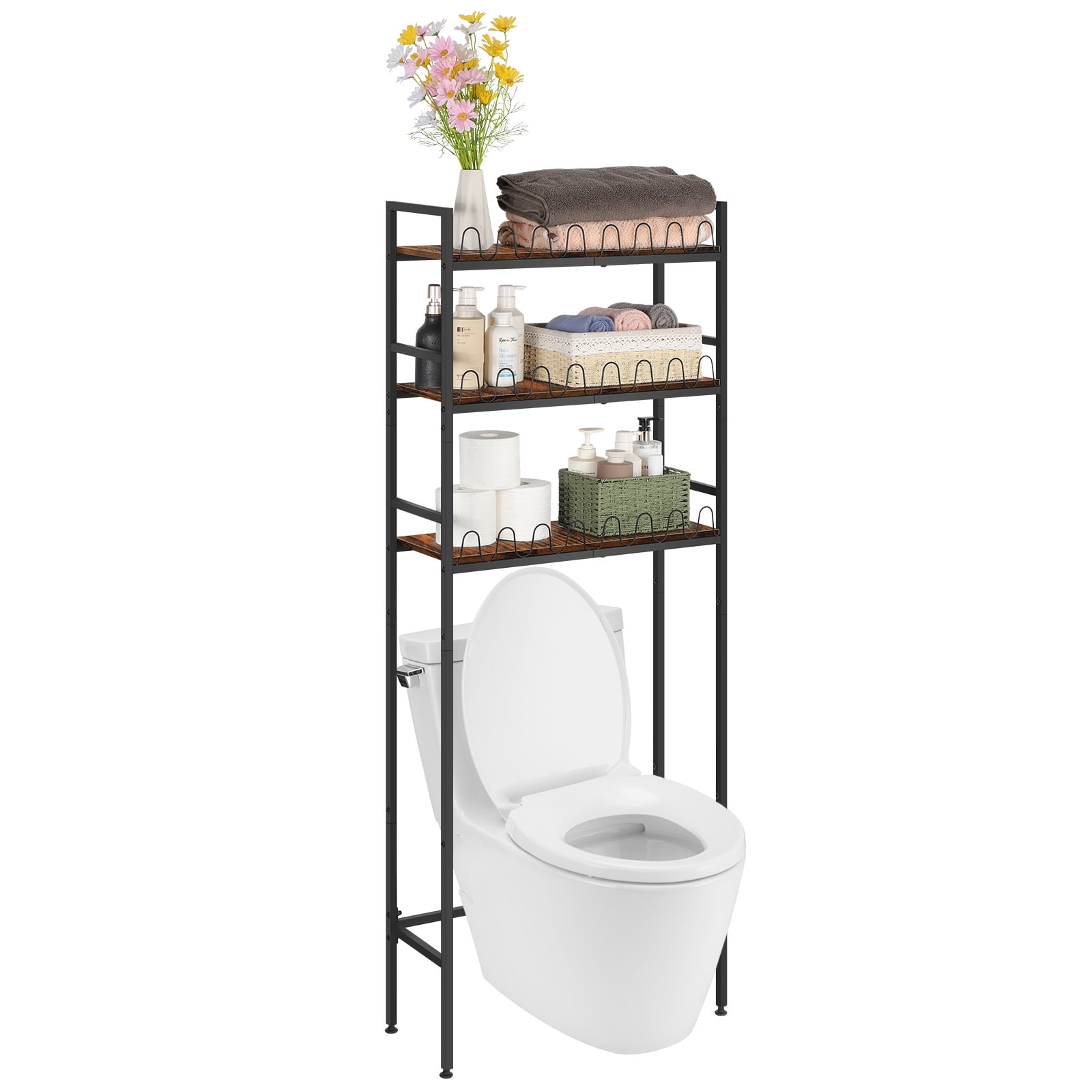 3-Tier Over The Toilet Storage Shelves Rack Heavy Duty Bathroom Organizer Metal