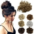thumbnail image 2 of Donut Hair Bun Extension Chignons Hair Piece Wig Hairpiece Hair Bun Extensions Wavy Curly Messy, 2 of 4