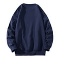 thumbnail image 2 of Lmnyox Men's Crew Neck Sweatshirts Winter Casual Basic Long Sleeve Pullover Shirts Solid Fleece Lined Tops, 2 of 4