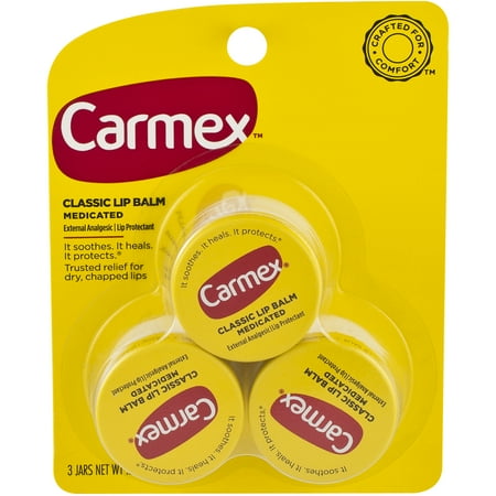 Cranberry Caramel - Carmex Lip Balm-Original Flavor 0.25 oz Jar (3 count)
