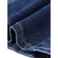 thumbnail image 5 of INSPIRE CHIC Denim Skirt for Women Casual High Waist Back Slit Stretch Knee Length Jean Skirts with Pockets M Dark Blue, 5 of 6