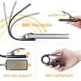thumbnail image 4 of Lámpara de lectura recargable negra, luz de lectura con clip de 9 LED, atenuación continua y 3 modos de protección ocular (blanco frío y cálido), cuello flexible de 360°, indicador, larga duración de, 4 of 5