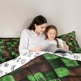 thumbnail image 5 of Castle Fairy Pixelated Miners Game Queen Comforter Set,Checkered Bedding Comforter Set, 5 of 8
