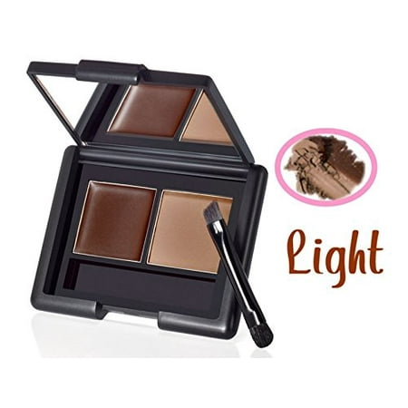 E.L.F. Studio Eyebrow Kit Brow Powder & Wax Duo w Brush – Light, Defines and shapes brows By e.l.f. (The Best Eyebrow Shape)