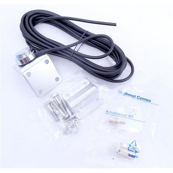 PCTEL-Maxrad MBM 0.75 in. & 17 ft. Nmo 3-Way Mirror Mount with RG58Au & Loose Solder On Pl259 Connector, Chrome