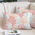thumbnail image 2 of Red Orange Grey Coral Coastal Standard Pillow Covers,Summer Beach Seaside Nautical Soft Throw Pillow Cases with Invisible Zipper,Decorative Pillowcase Pillows Protectors for Sofa Bed Chair 20"x26", 2 of 9