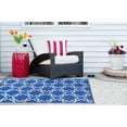 thumbnail image 6 of CC Home Furnishings 48" x 72" Blue and White Lattice Pattern Outdoor Patio Rectangular Area Throw, 6 of 6