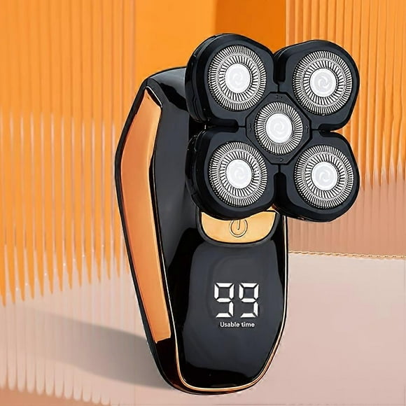 New style Electric Head Hair Shaver LED Display - Ultimate Mens Cordless Rechargeable Wet/Dry Skull & Bald Head Razor With Rotary Blades, Clippers, No