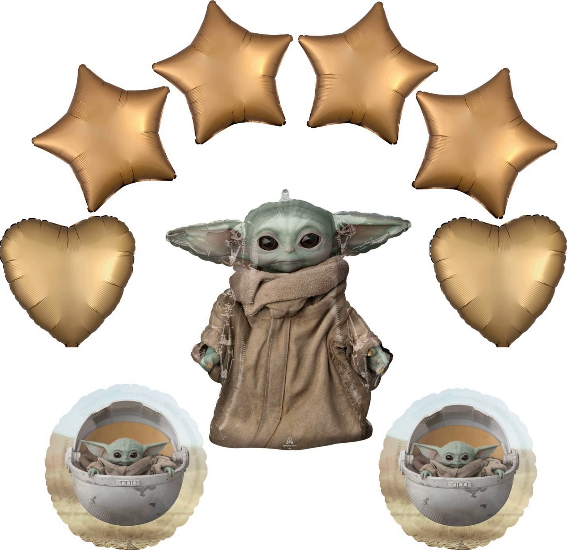Baby Yoda Birthday Balloon Decorations Star Wars Birthday Party