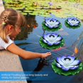 thumbnail image 4 of Solar Lotus Lantern For Outdoor, Floating Pool Lights Solar Rgb Led Lotus Flower Lights Waterproof Floating Lamp (lilac), 4 of 4