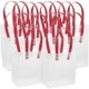 thumbnail image 2 of Goodie Candy Bags Rectangular Frosted Clear Plastic Handles Bulk Party Favor Bags Christmas Thanksgiving 10Set, 2 of 2