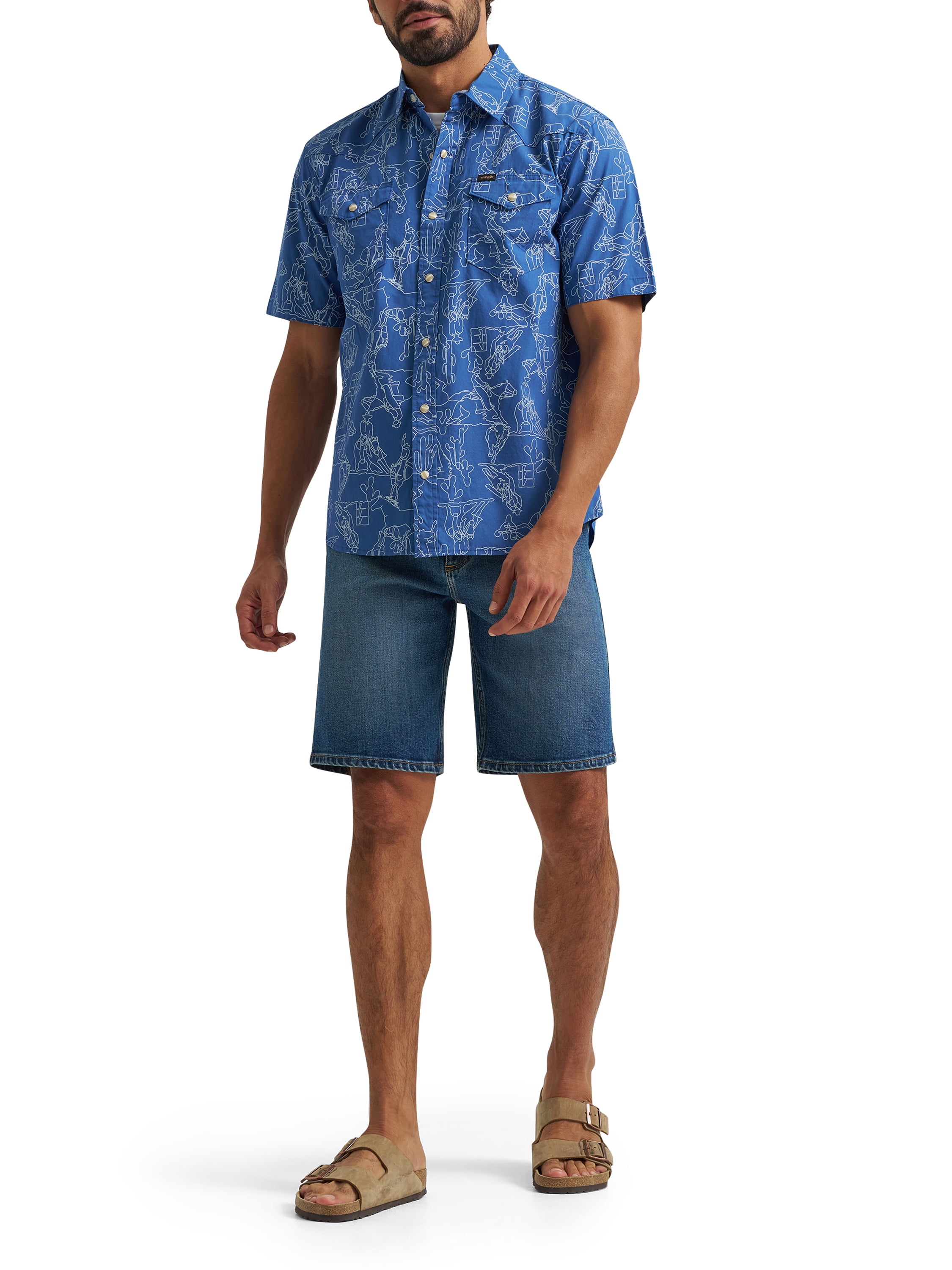 Wrangler® Men's Western Inspired Short Sleeve Shirt
